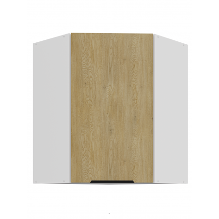 Szafka narożnik górny 60 cm CREMA dąb cremona / biały mat 60x60 GN-72 1F 45